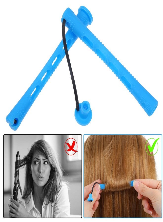 Matwsec 40 Pcs Perm Rods for Short & Long Hair, Small Hair Rollers for Women, Plastic Cold Wave Curling Rods, Perm Kit, Women's DIY Hairdressing Tools (Blue, 3.27×0.37 Inch) - Image 5